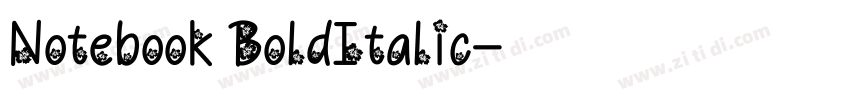 Notebook BoldItalic字体转换